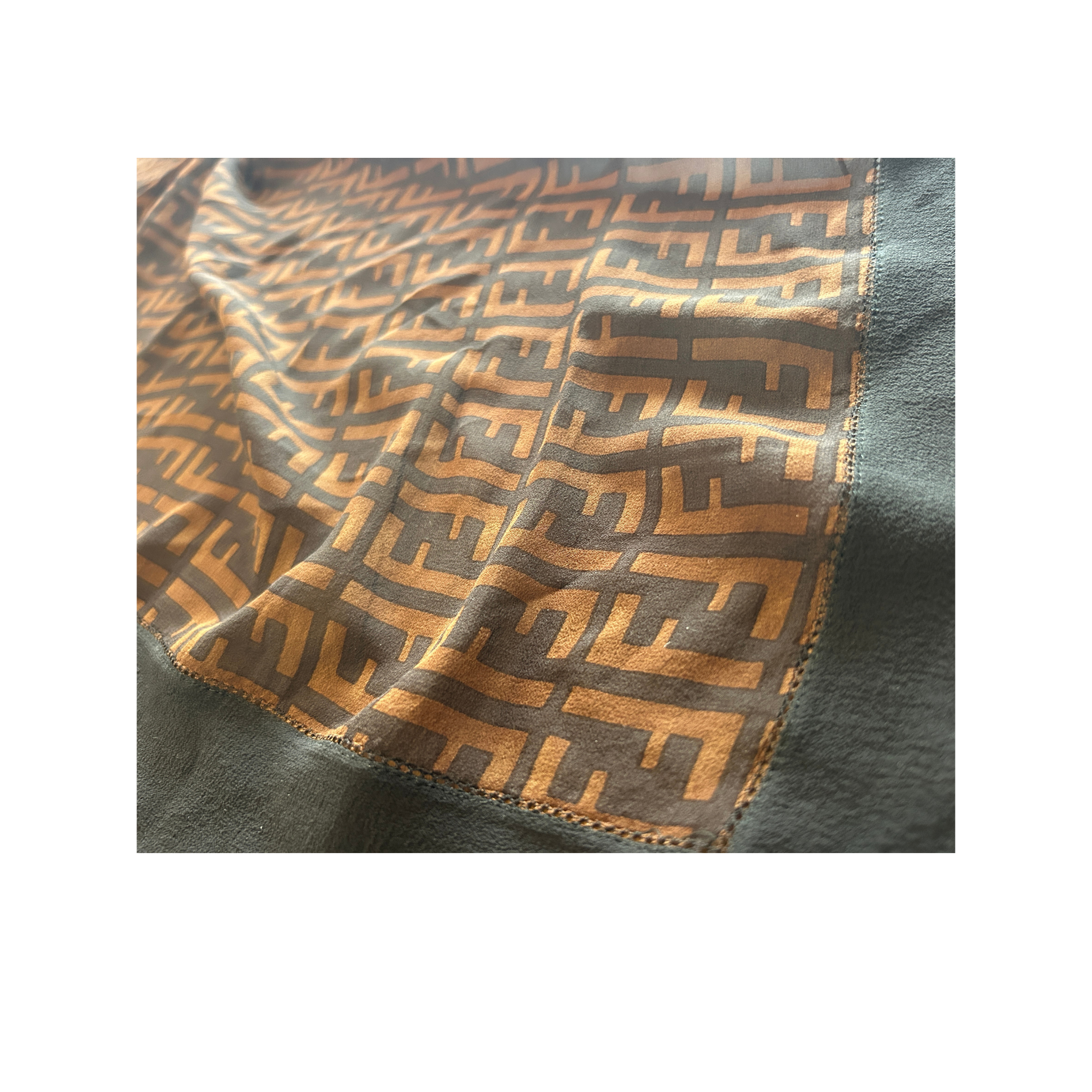 Fendi Silk Scarf - Brown/Black