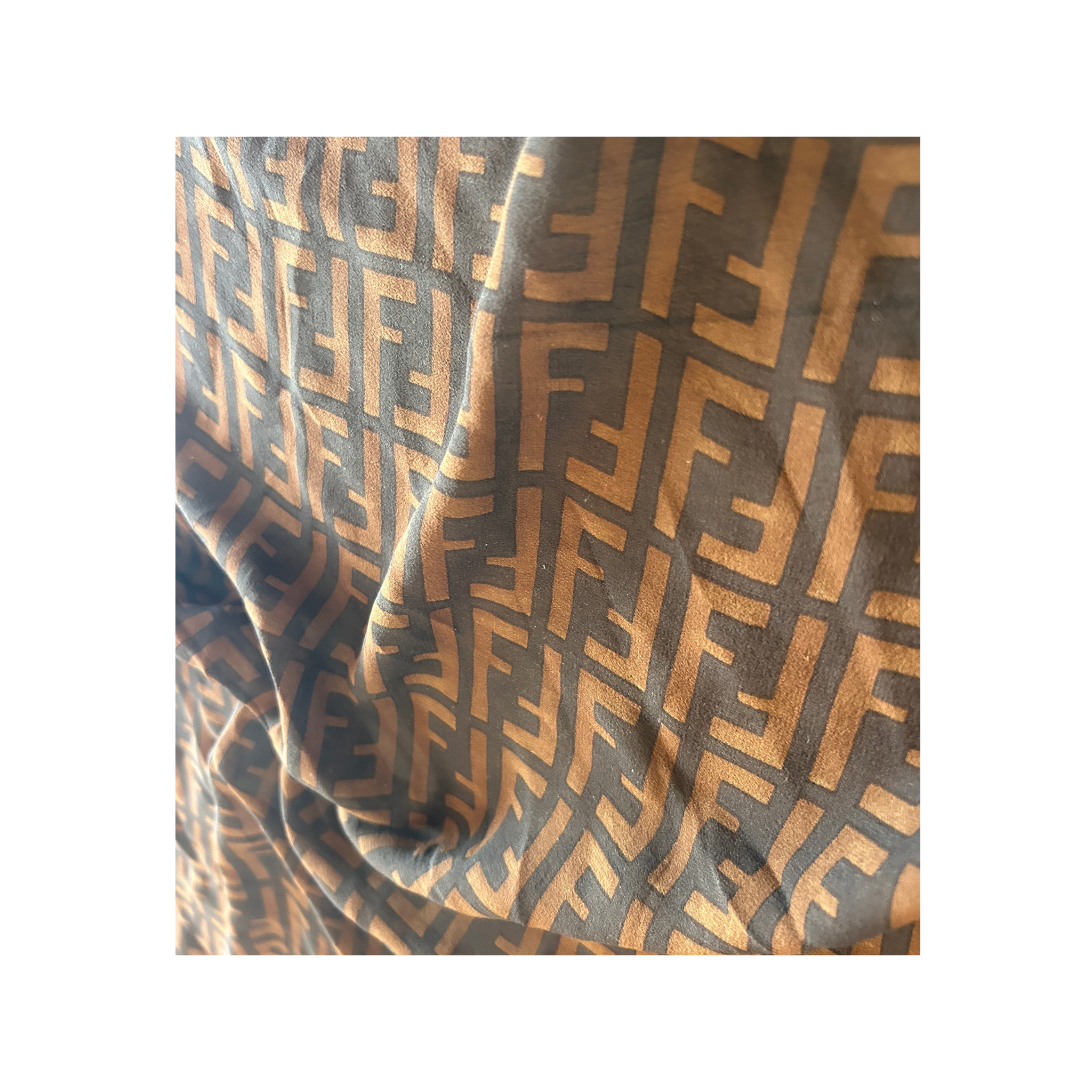 Fendi Silk Scarf - Brown/Black
