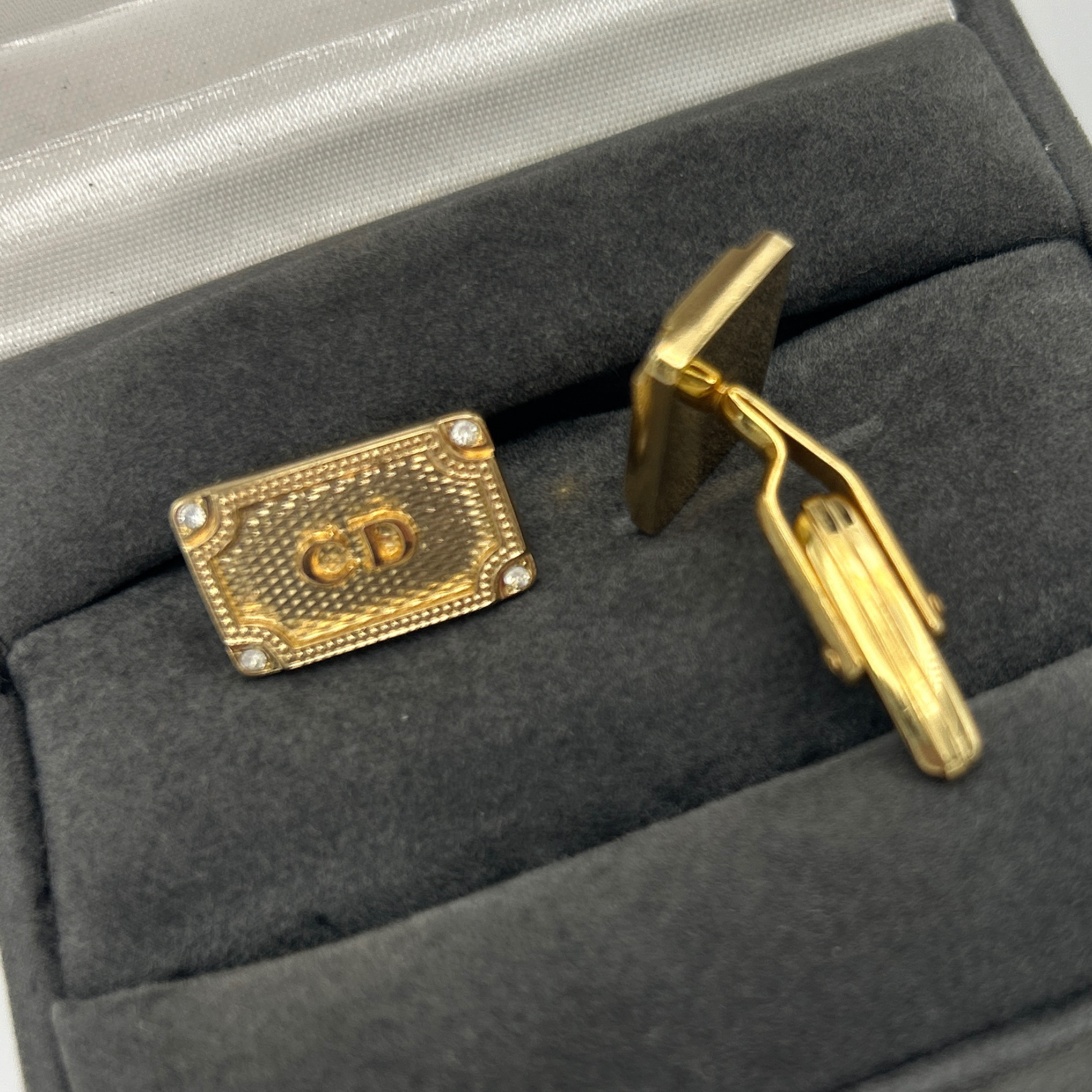 Christian Dior Gold Cufflinks