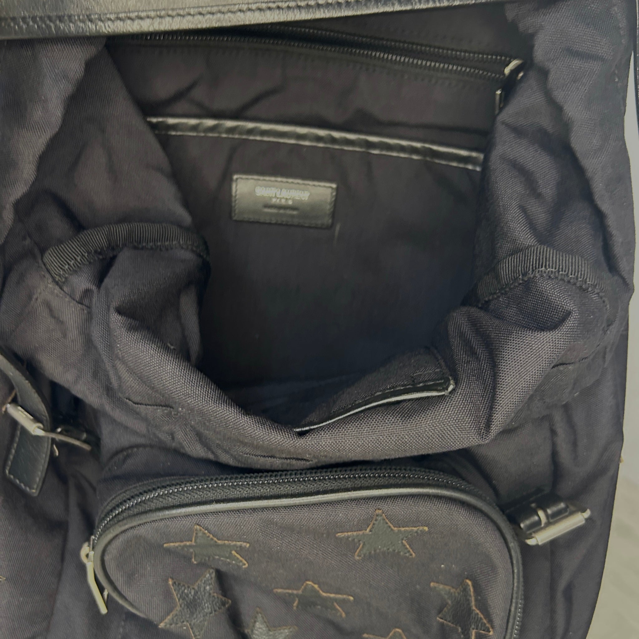Saint Laurent Backpack Canvas/Leather