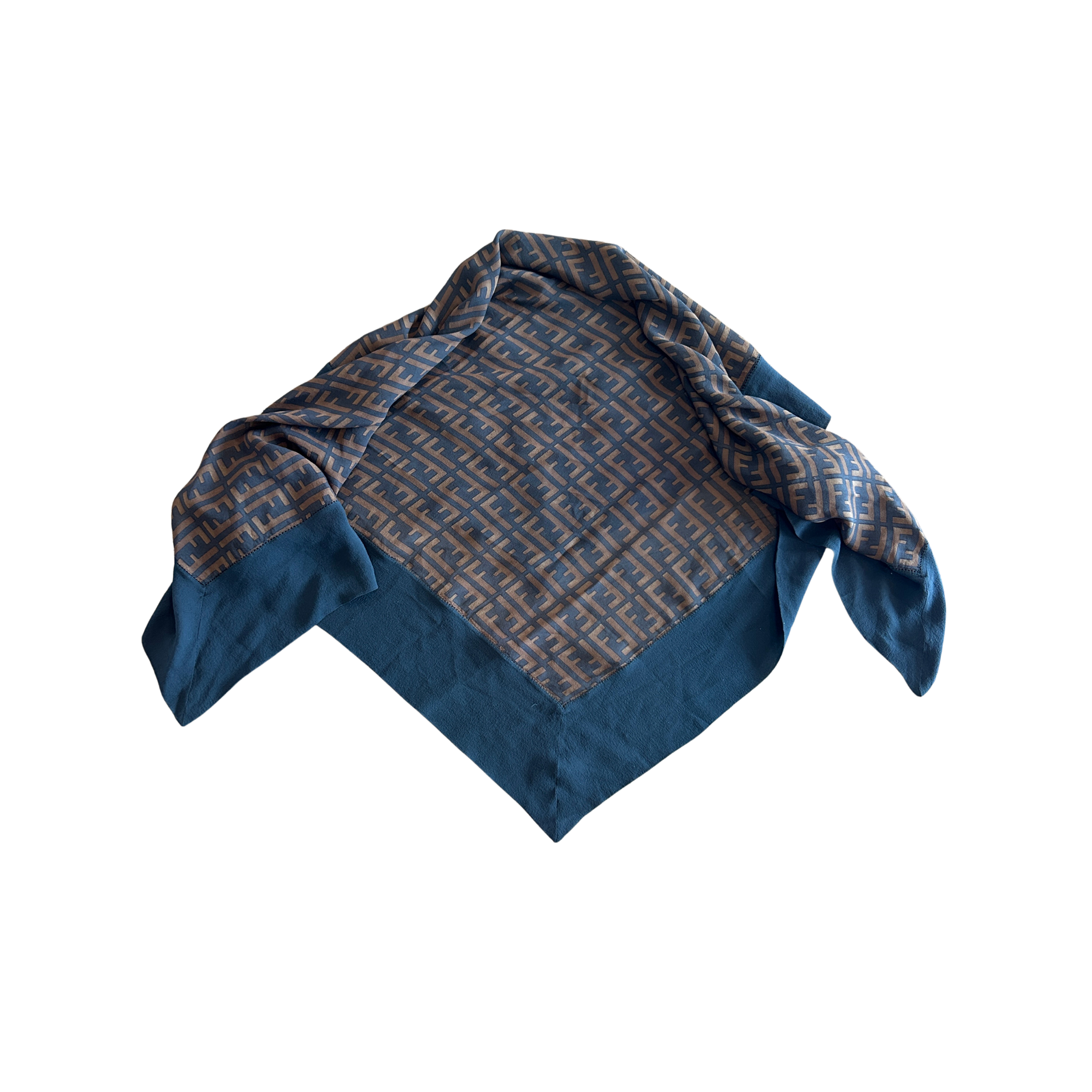 Fendi Silk Scarf - Brown/Black