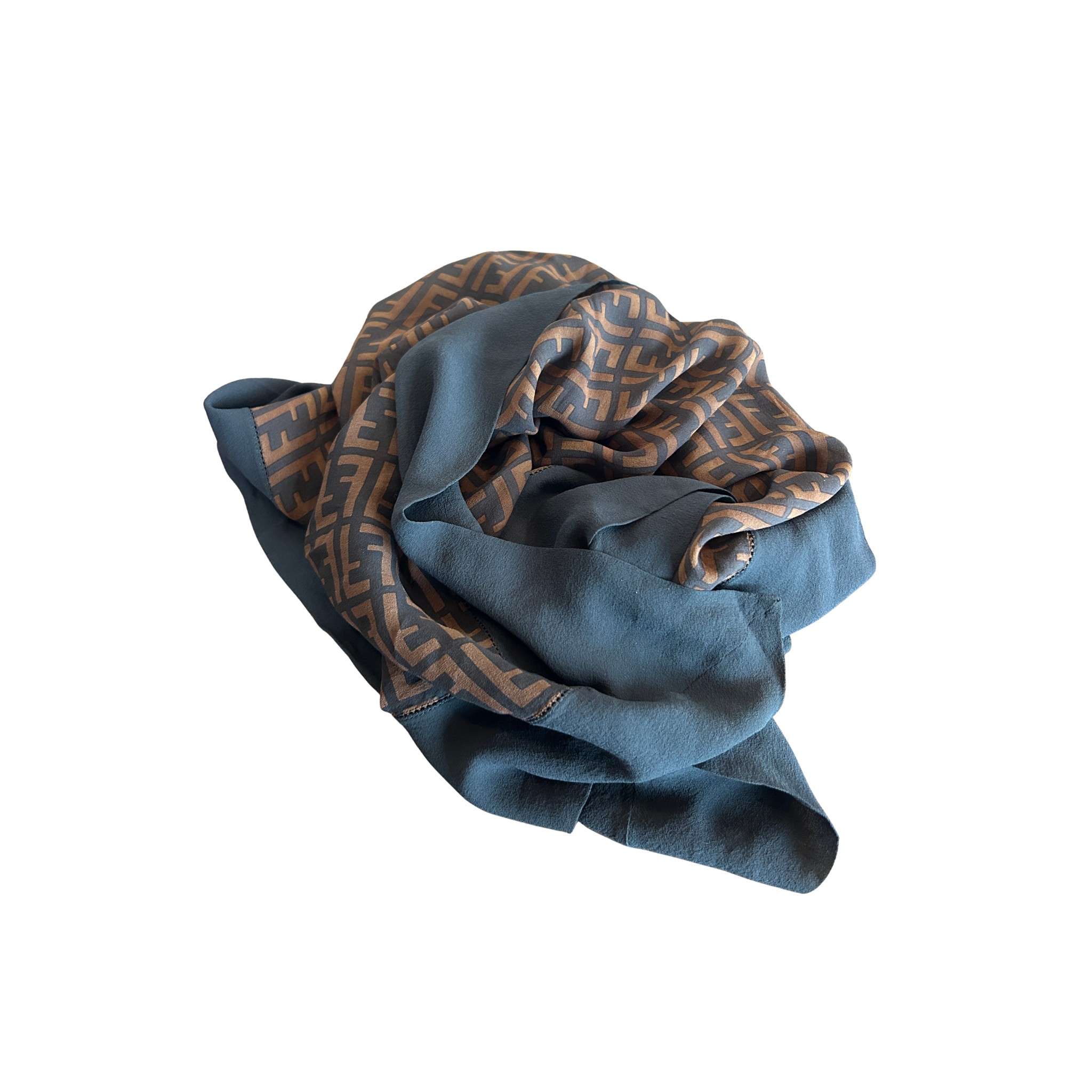 Fendi Silk Scarf - Brown/Black