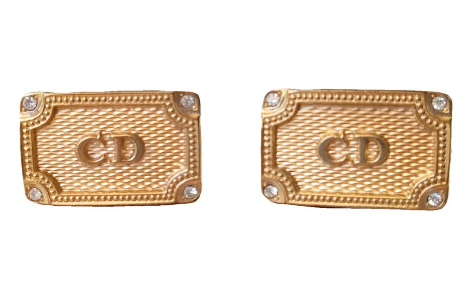 Christian Dior Gold Cufflinks