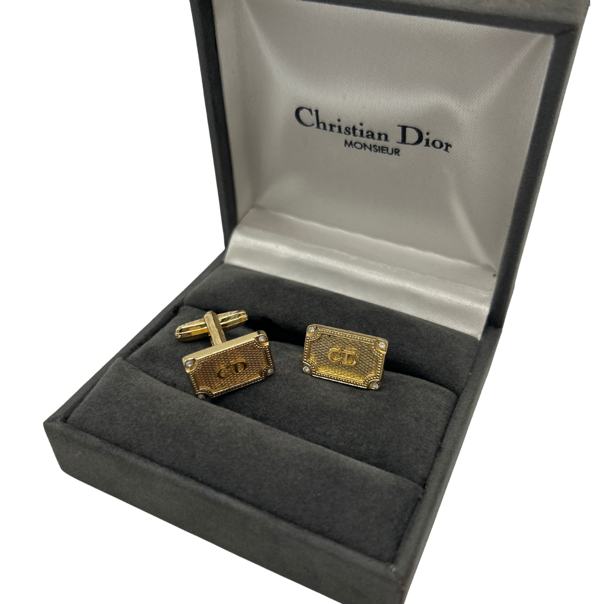 Christian Dior Gold Cufflinks