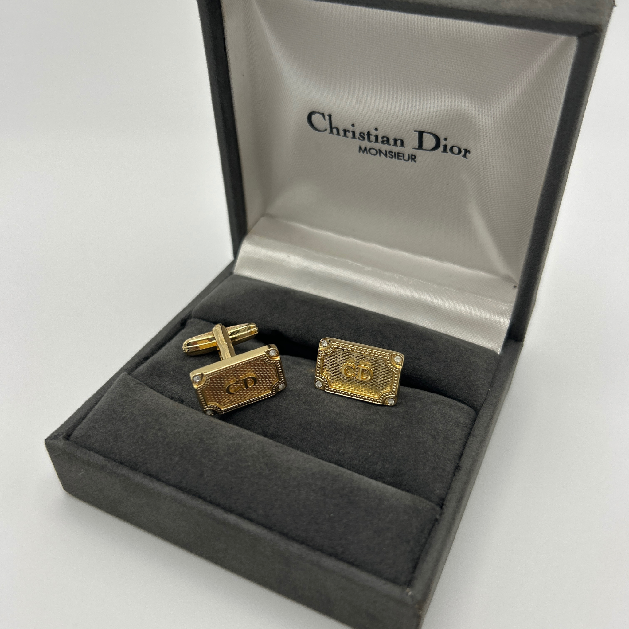 Christian Dior Gold Cufflinks