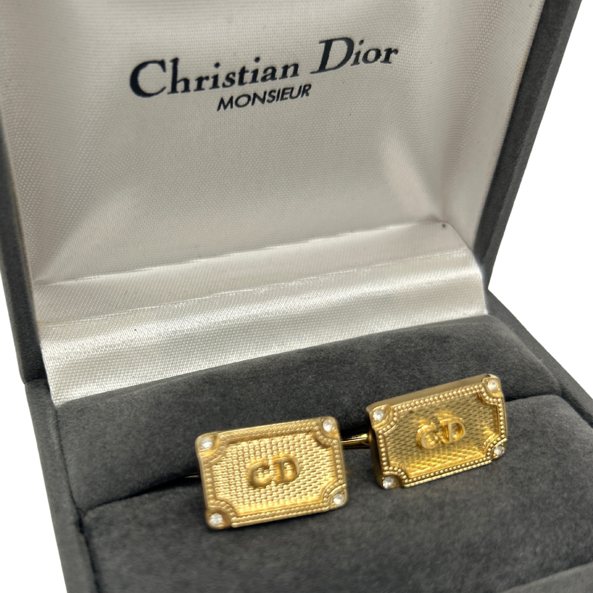 Christian Dior Gold Cufflinks
