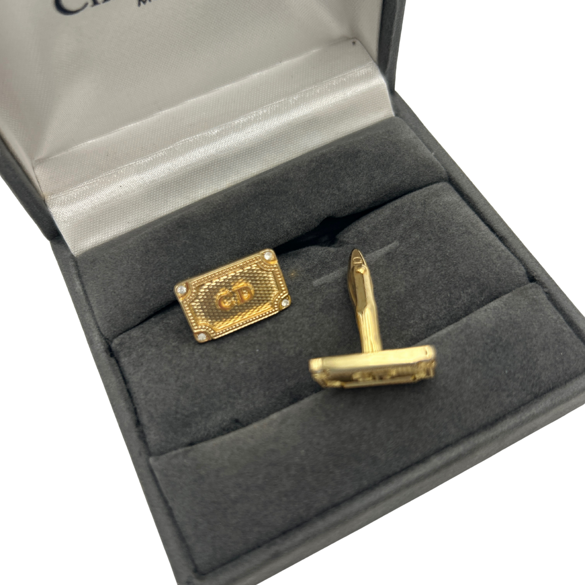 Christian Dior Gold Cufflinks