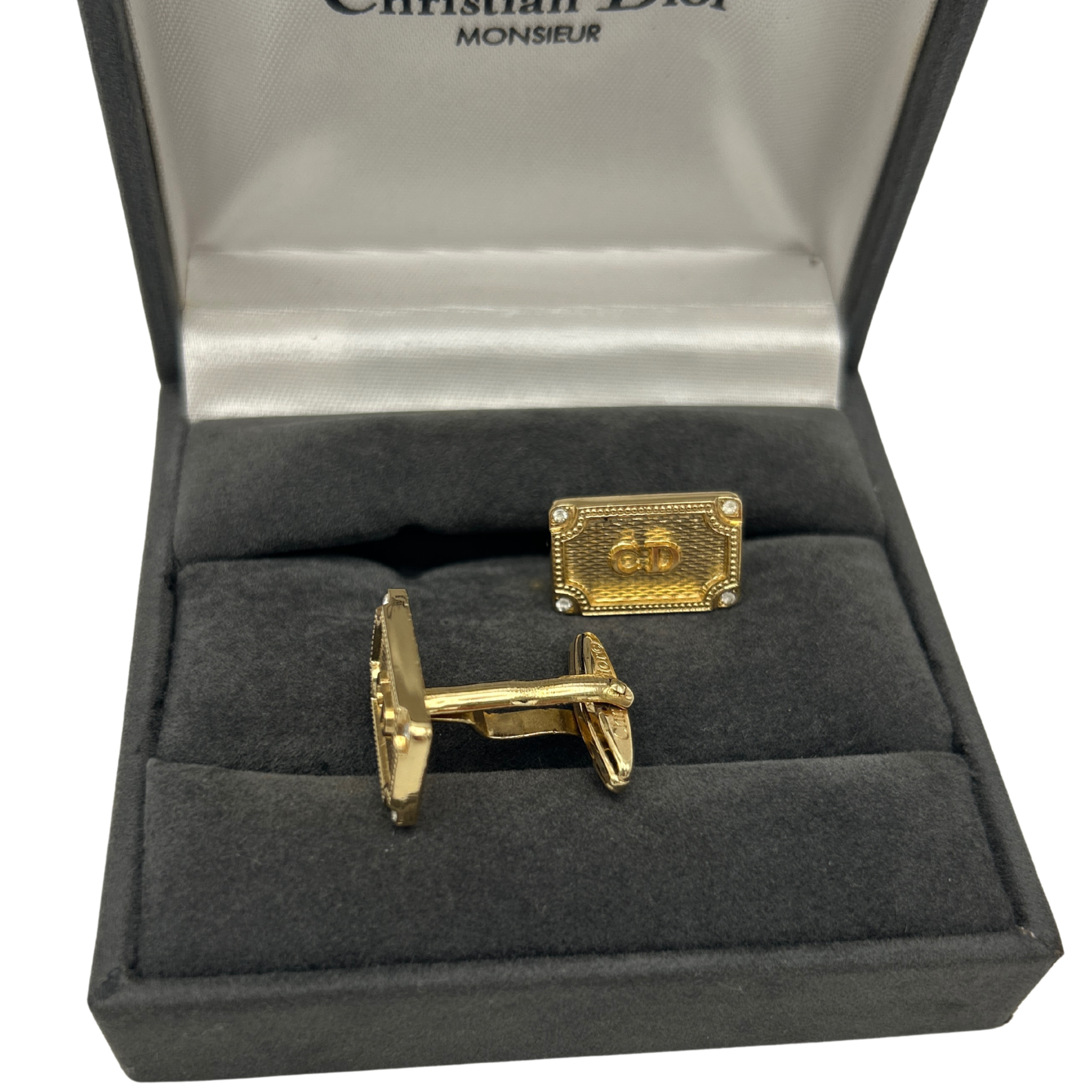 Christian Dior Gold Cufflinks